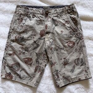 Hang Ten Civil Society Mens Floral Chino Shorts Size 31 Surf Casual Cotton